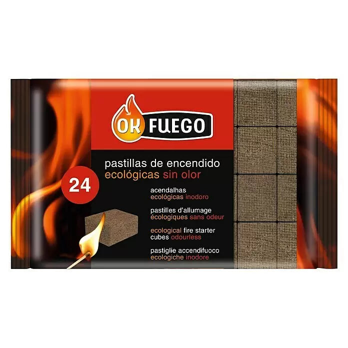 Ok Fuego Pastillas de encendido ecológicas 24Ud