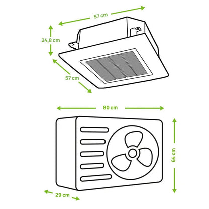 Aire acondicionado cassette MITSUBISHI FDTC50VFNX 4600 fg